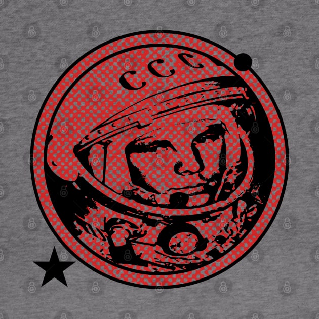 Yuri Gagarin - The First Man In Outer Space - (Red Print) by RCDBerlin